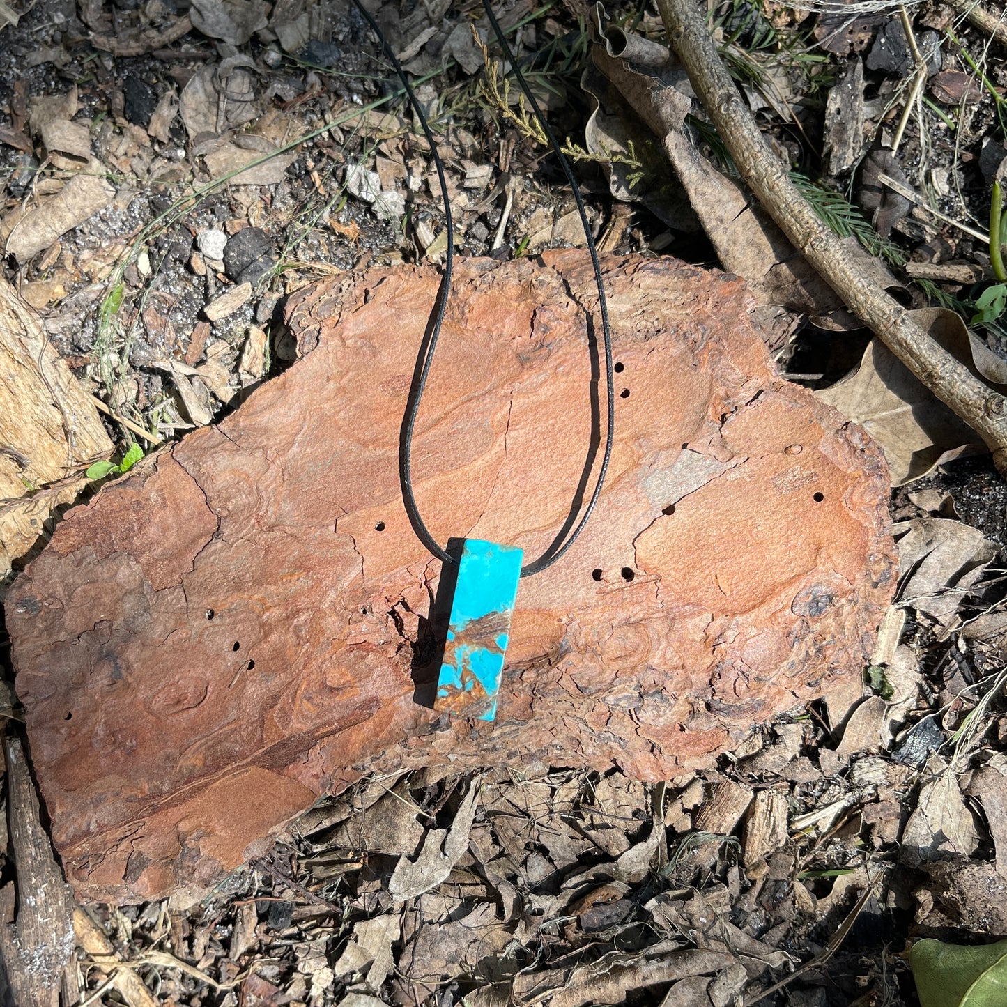 "Pacific Rim" Turquoise Imperial Emperor Stone Pendant Necklace