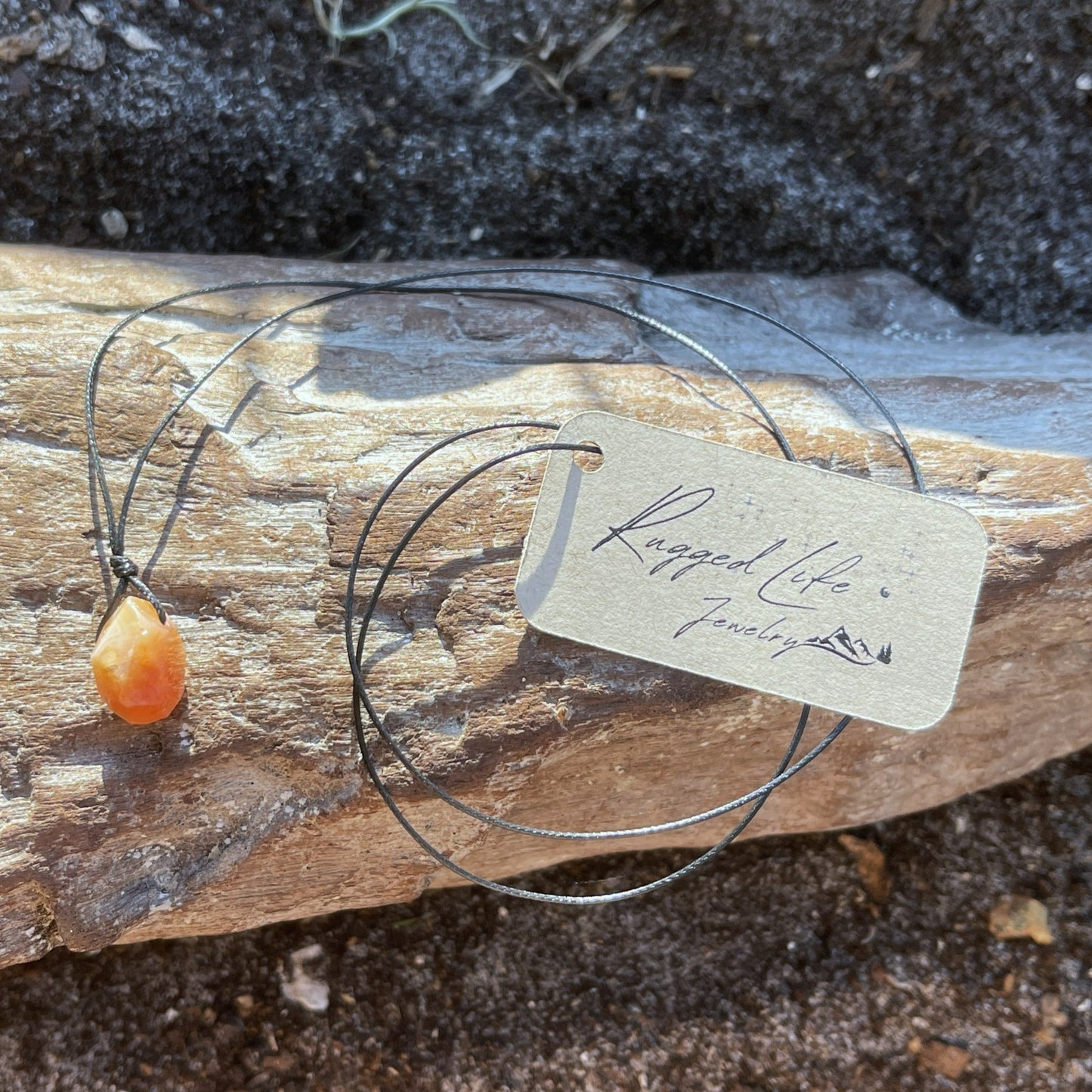 "The Pharoah" Fire Carnelian Small Crystal Necklace