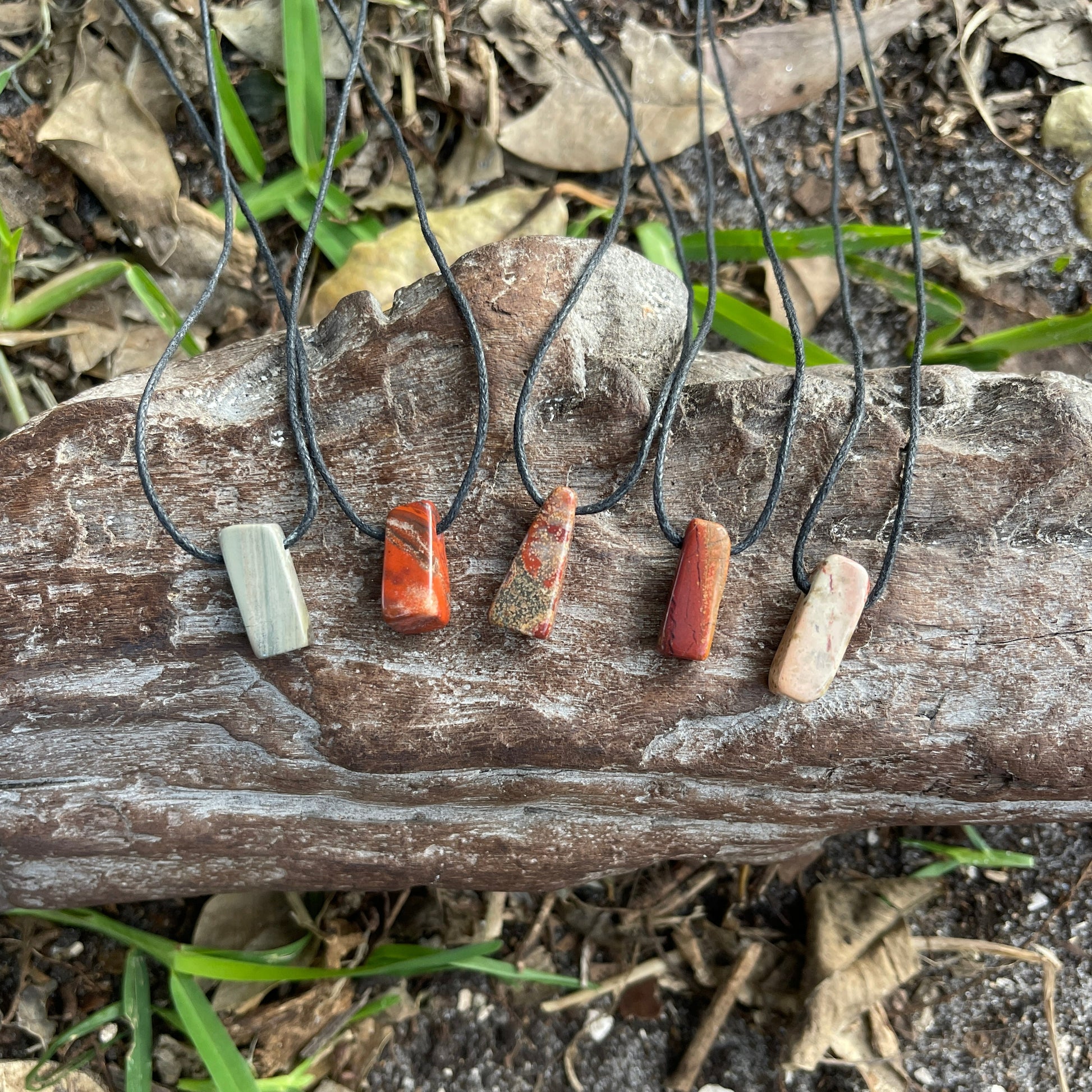 red stone necklace