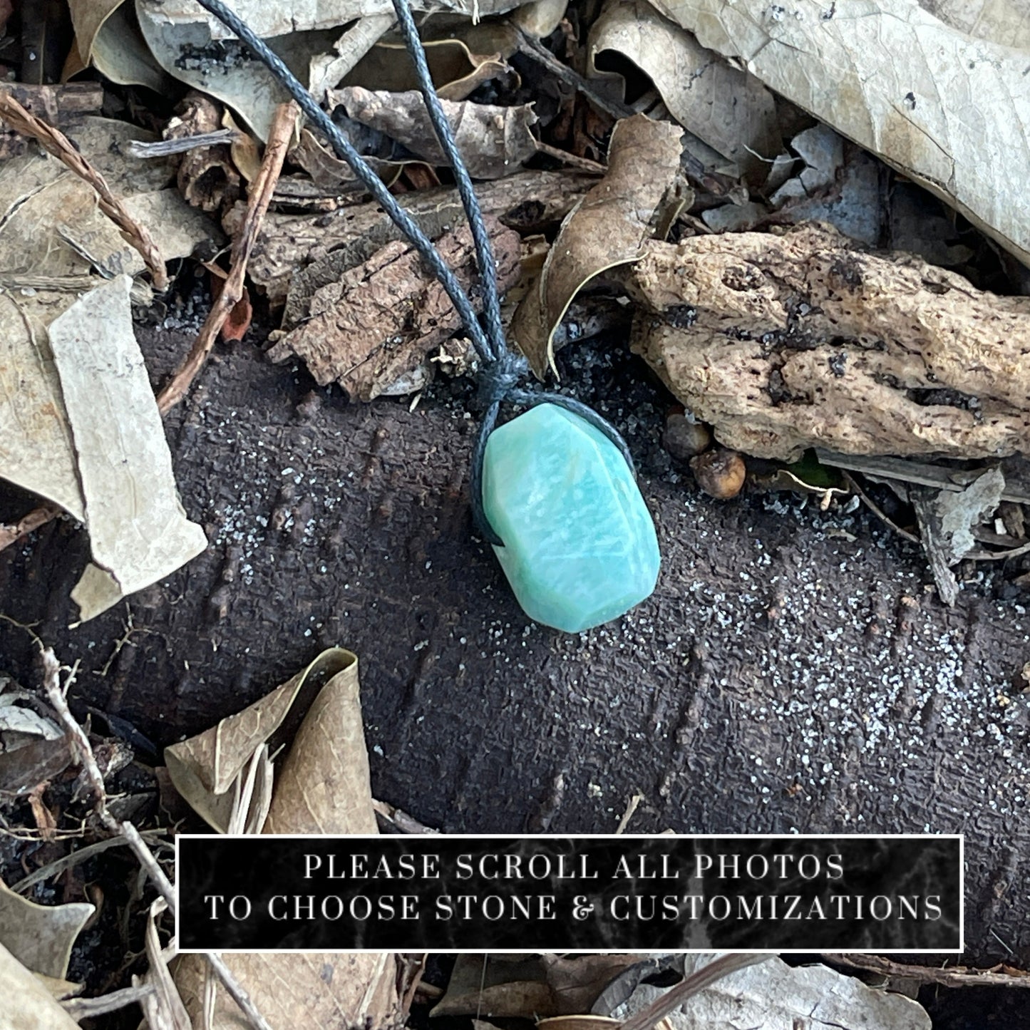 green amazonite stone necklace