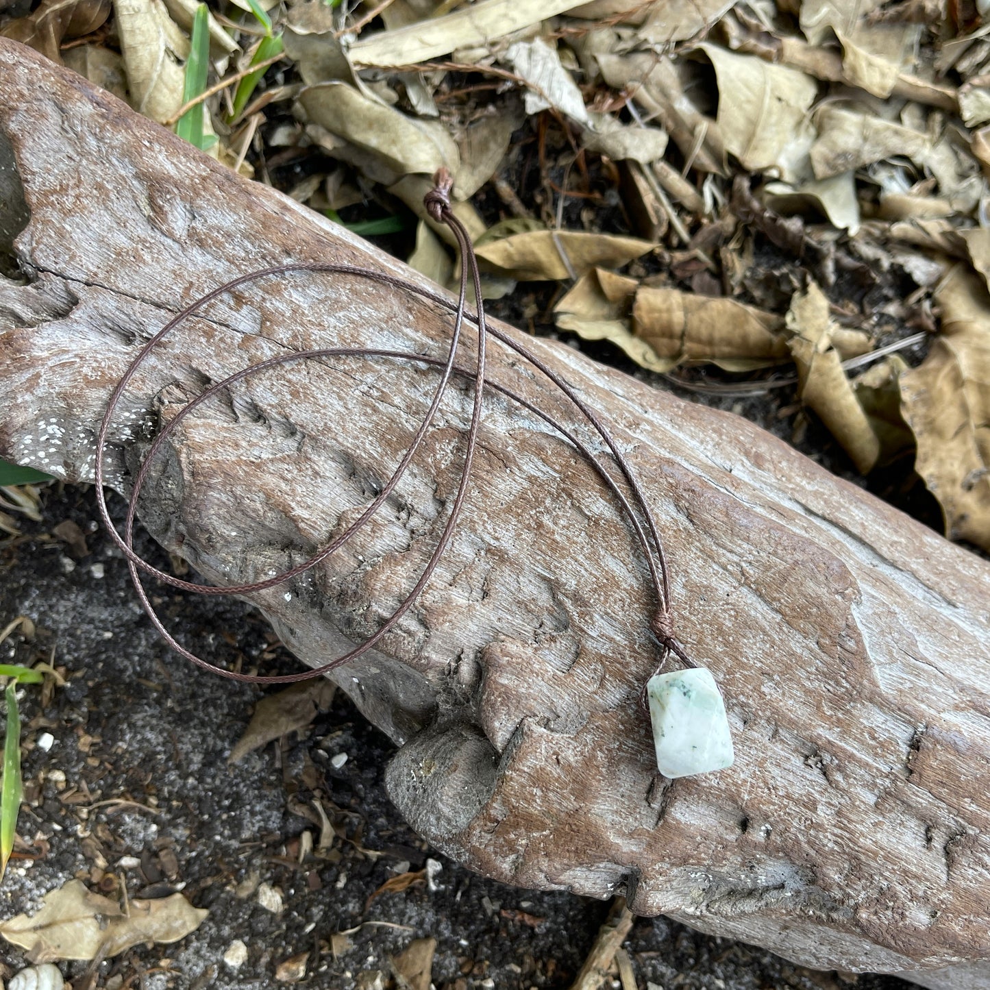 "Terraform" Tree Agate Nugget Crystal Necklace