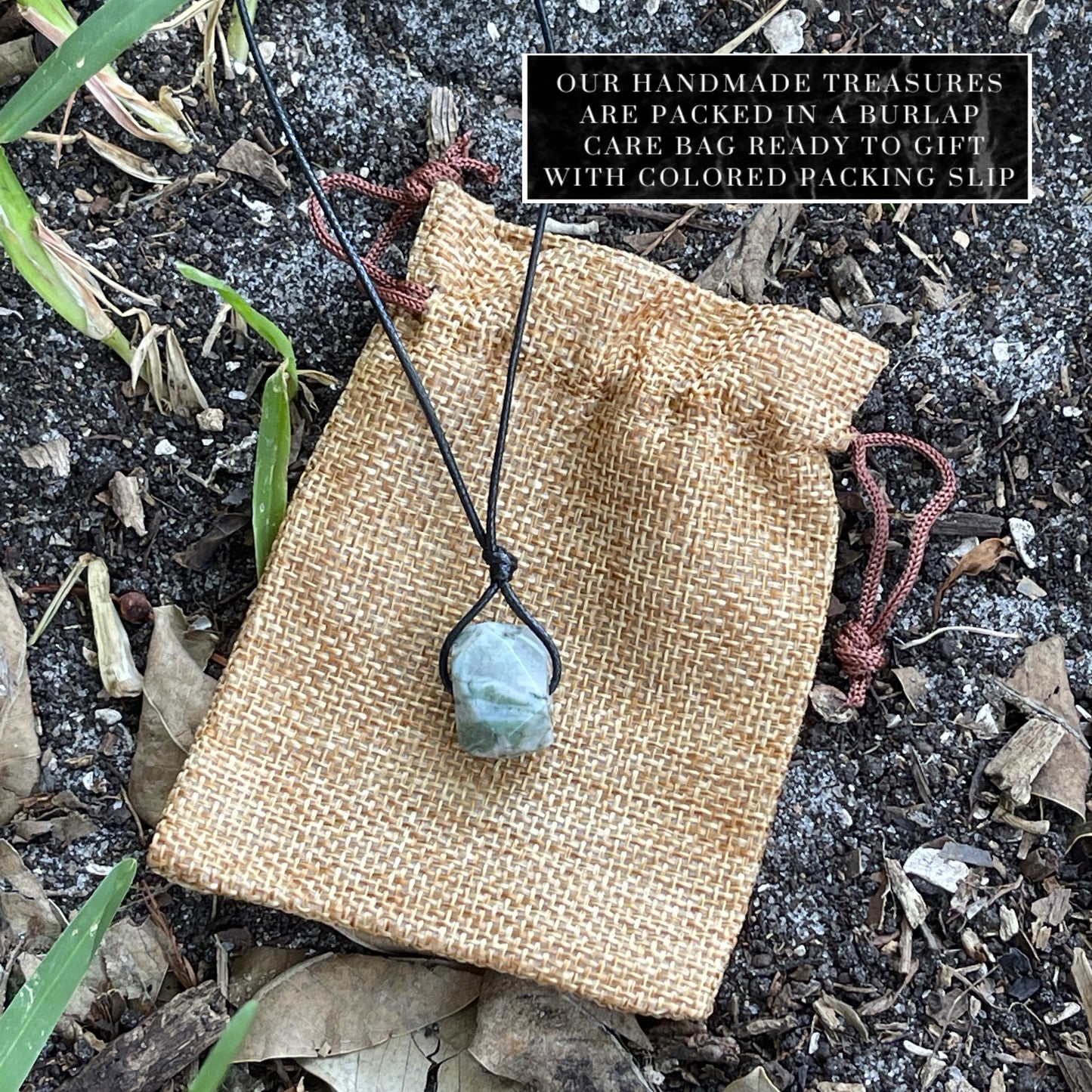 "Terraform" Tree Agate Nugget Crystal Necklace