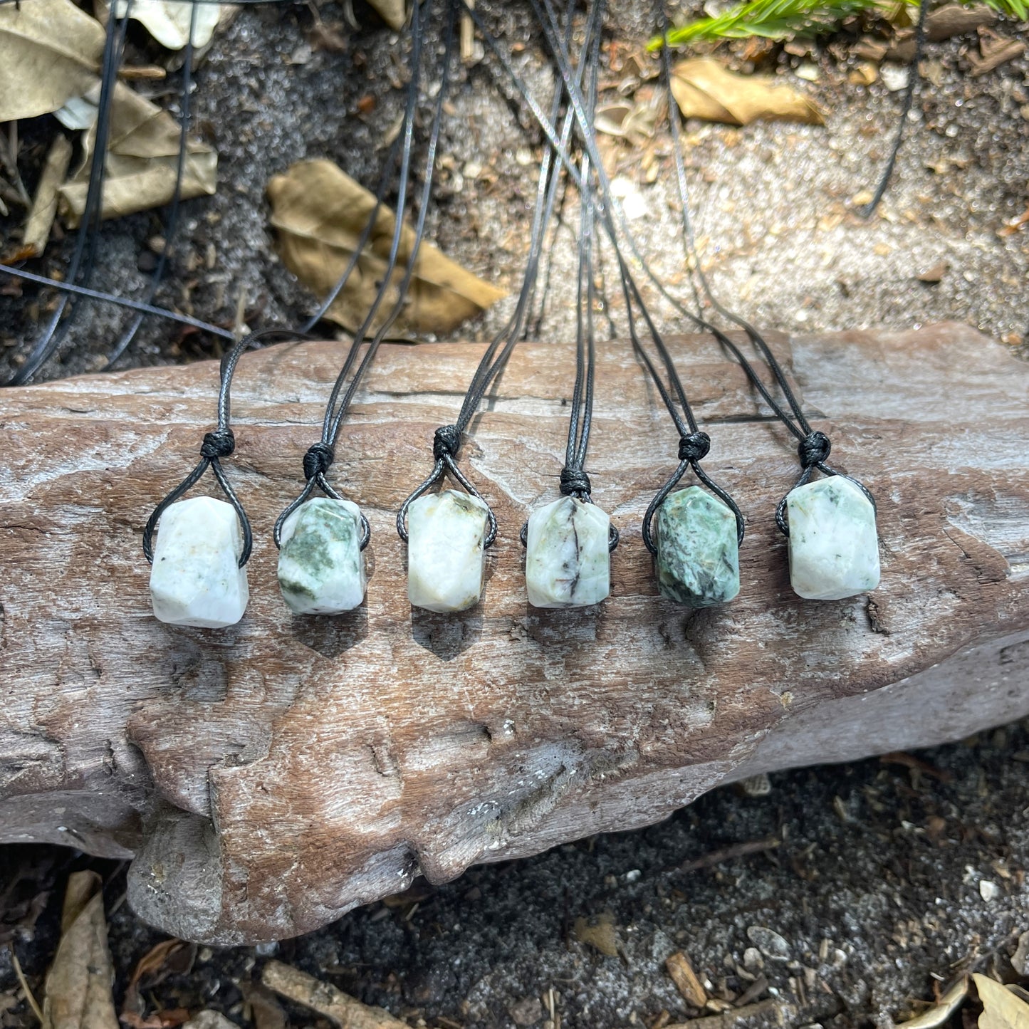 "Terraform" Tree Agate Nugget Crystal Necklace