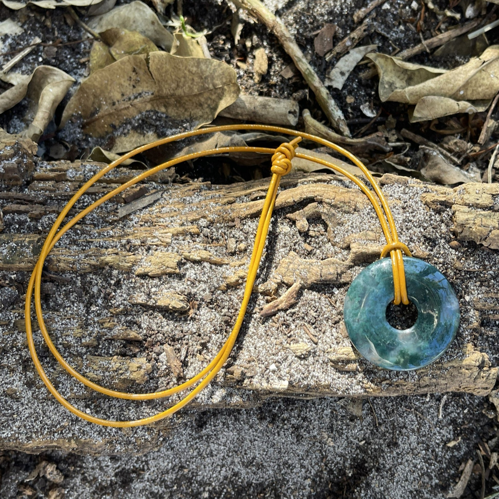 natural moss agate necklace