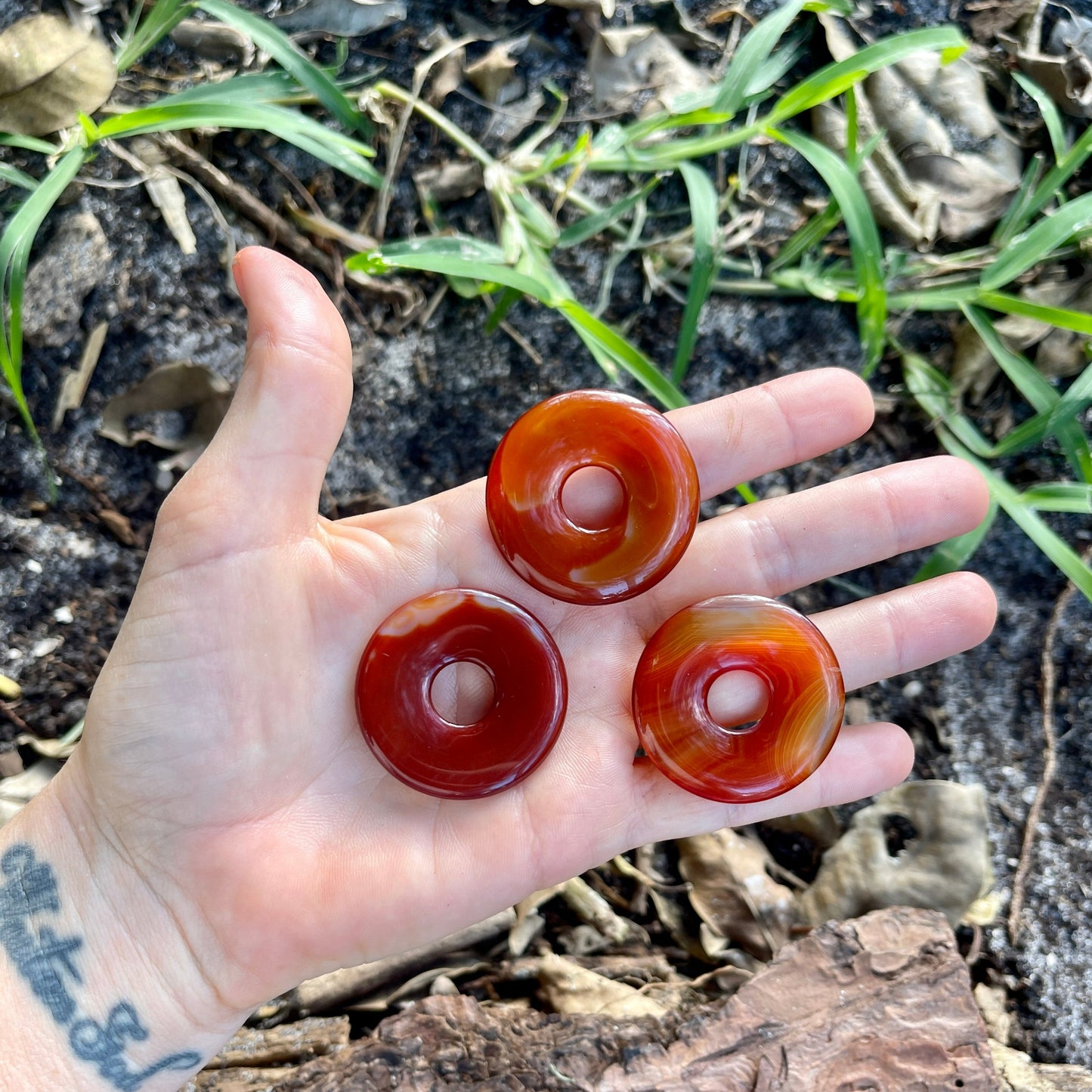 orange carnelian stone necklace