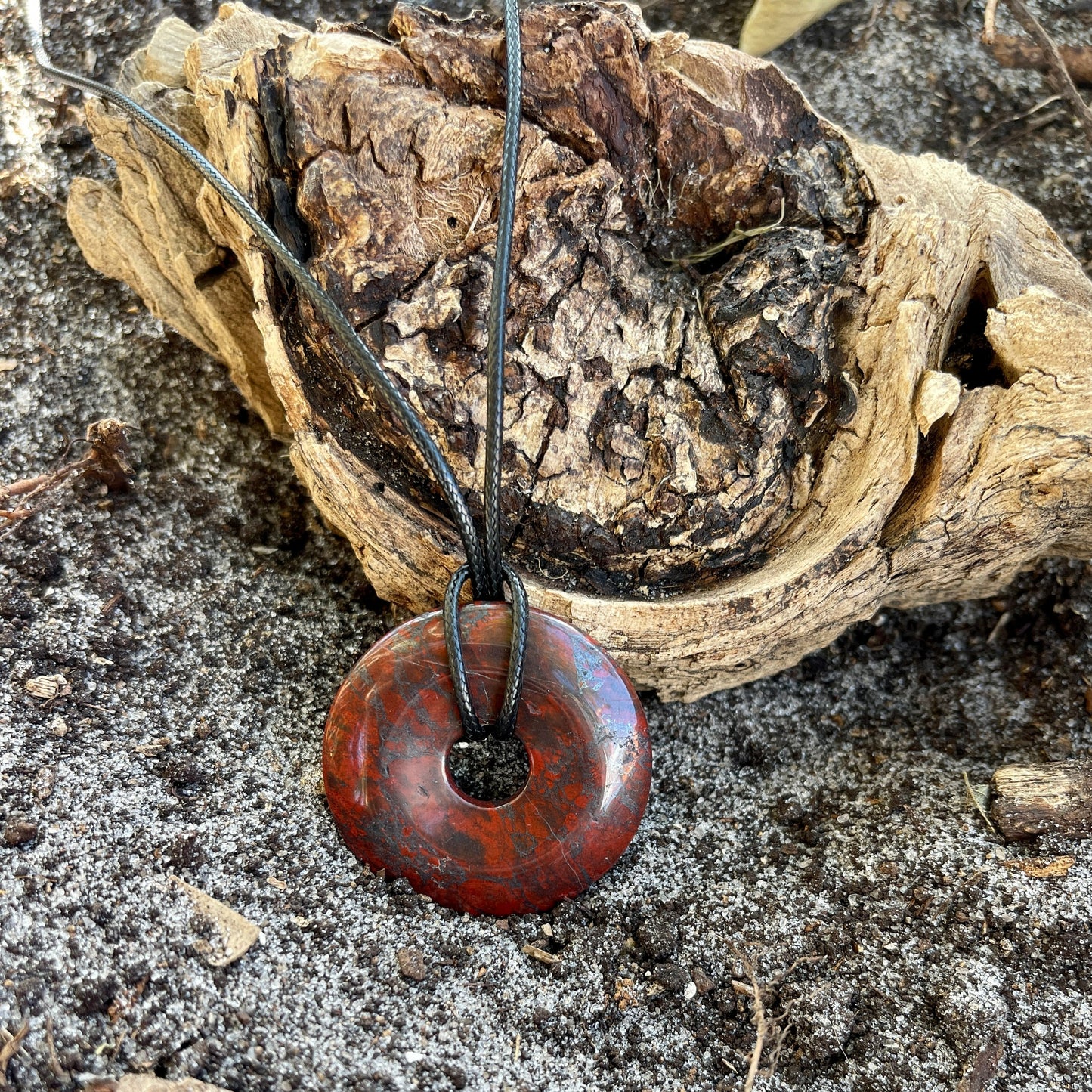 jasper donut pendant