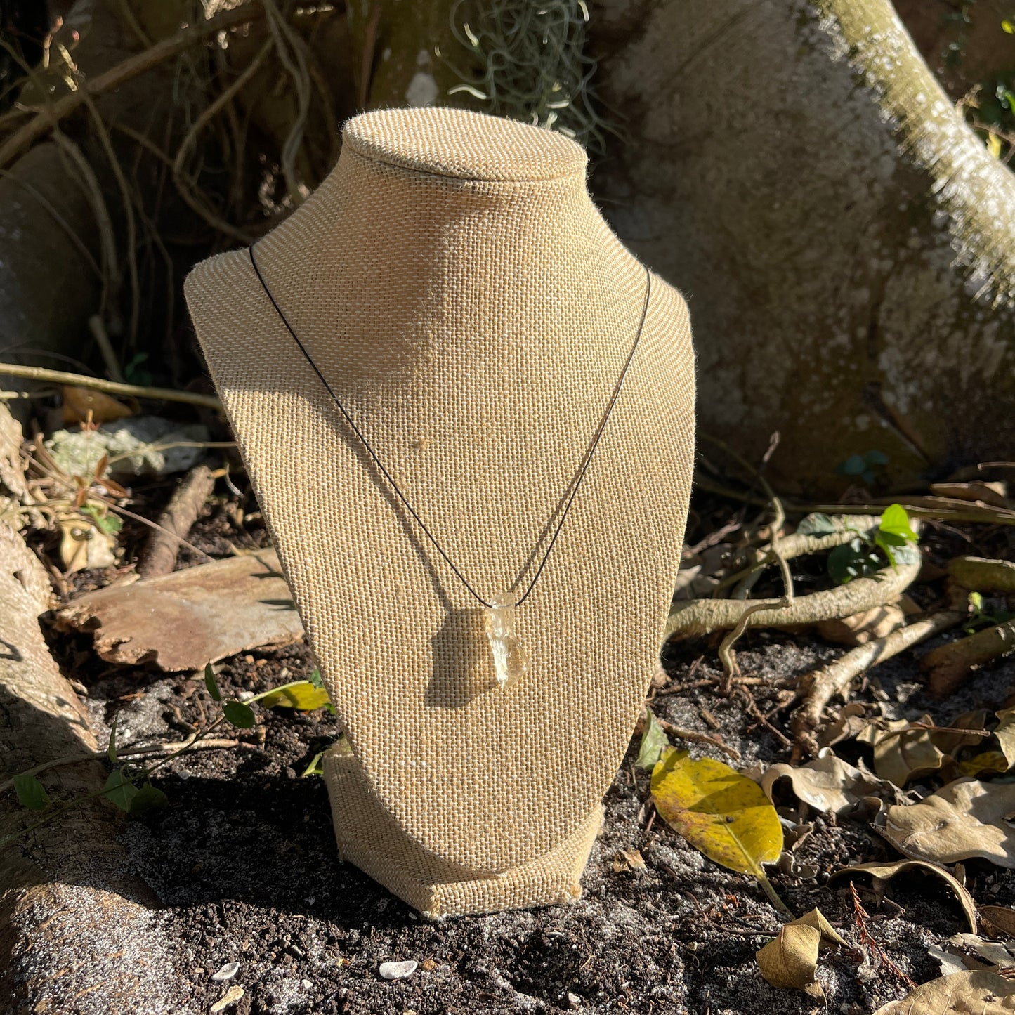 "Crystalized Devotion" Raw Lemon Citrine Small Pendant Necklace