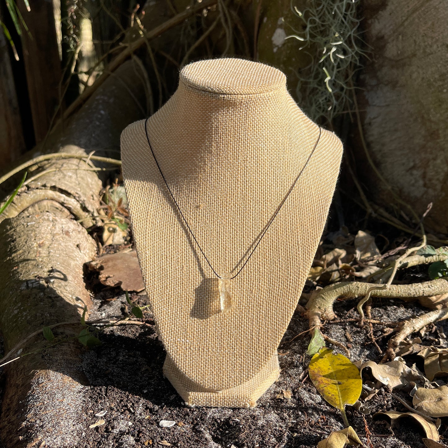 "Crystalized Devotion" Raw Lemon Citrine Small Pendant Necklace