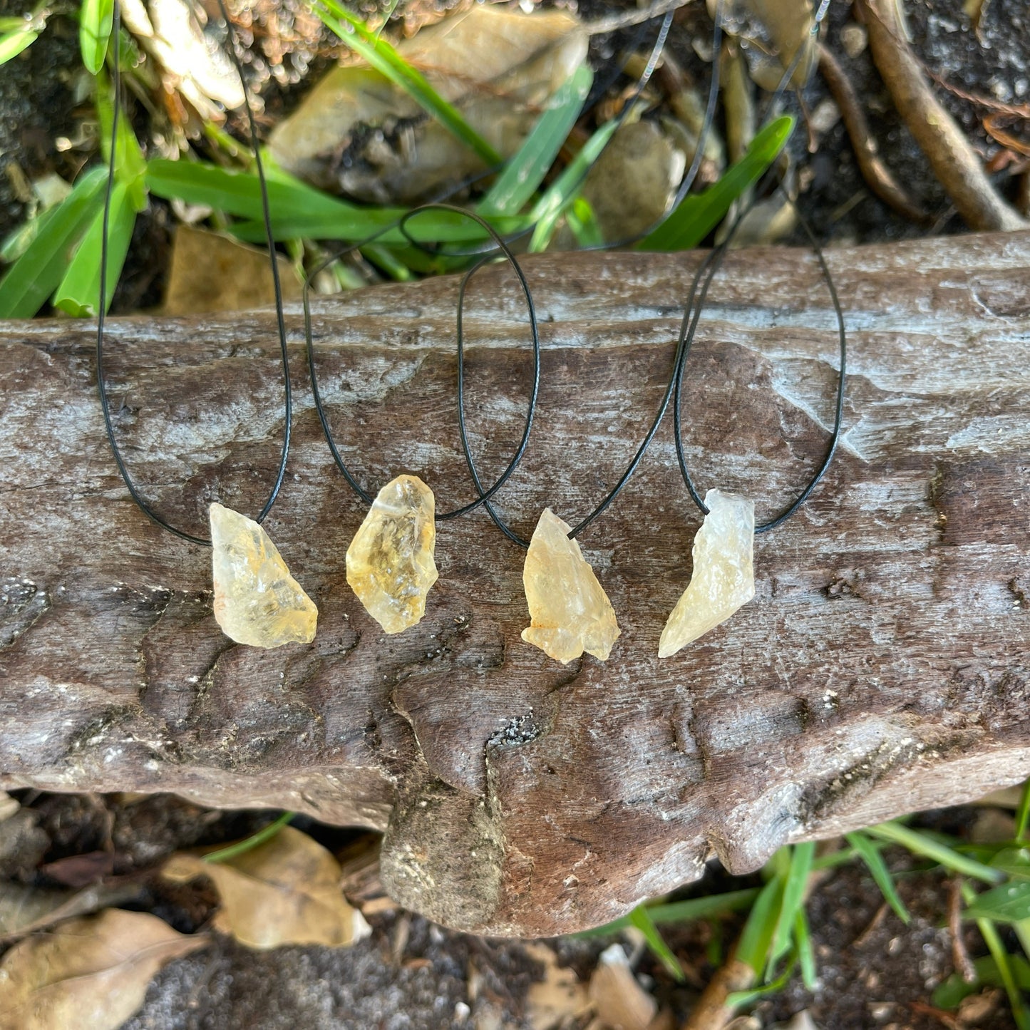 yellow rock necklace