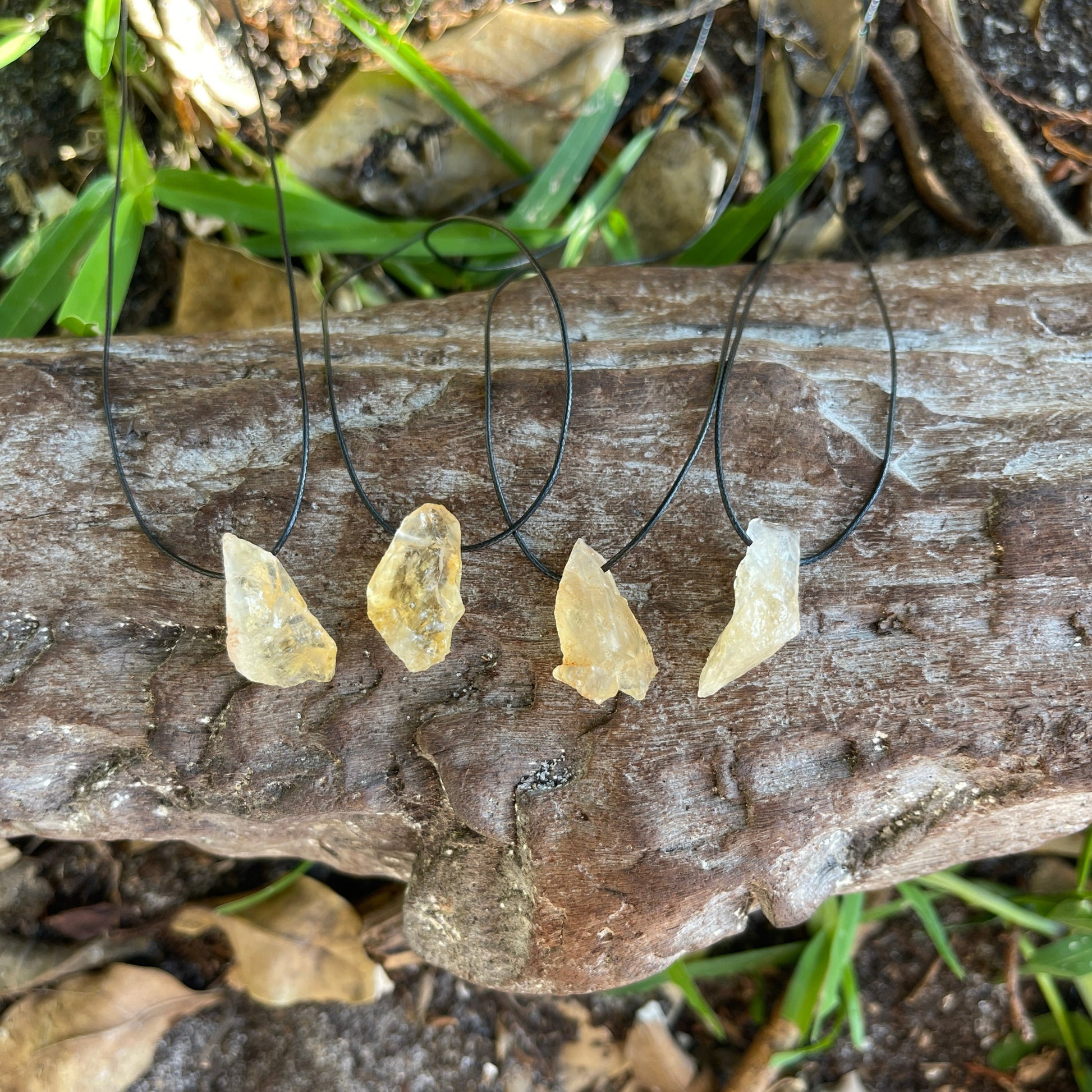 yellow rock necklace