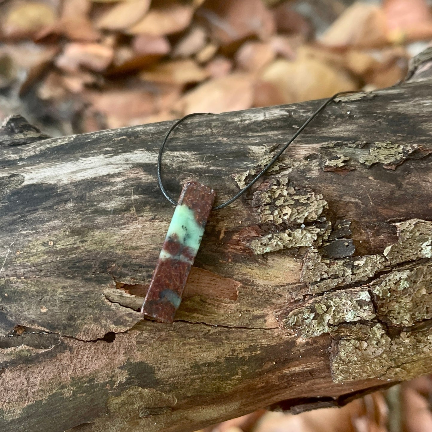 "Paradise" Natural Chocolate Chrysoprase Slab Necklace