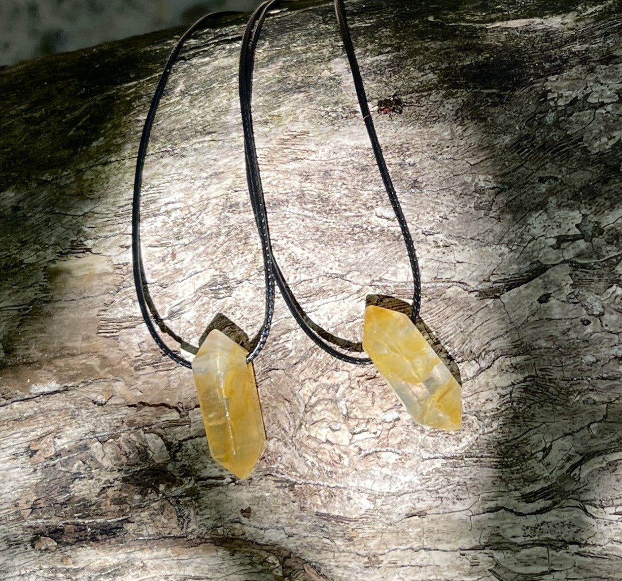 "Woke Spirit" Small Yellow Hematoid Quartz Necklace