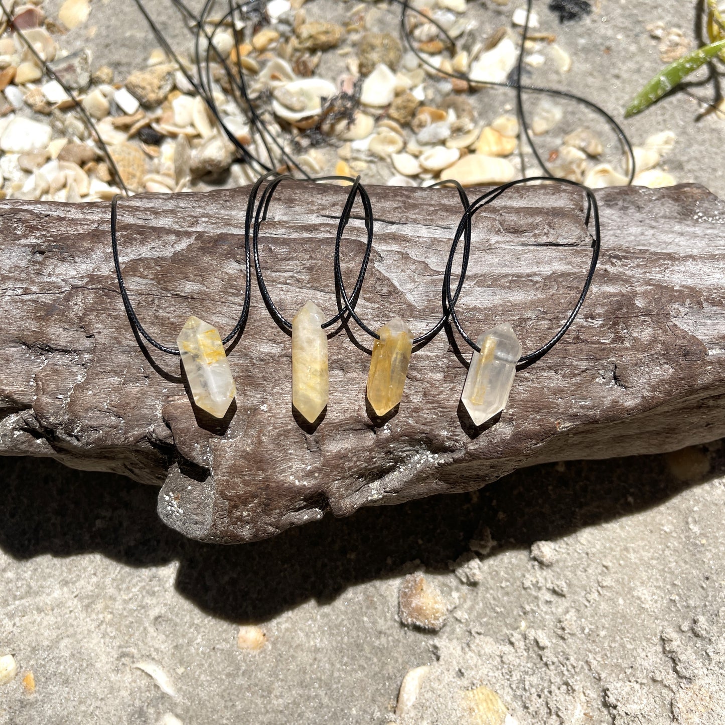 "Woke Spirit" Small Yellow Hematoid Quartz Necklace