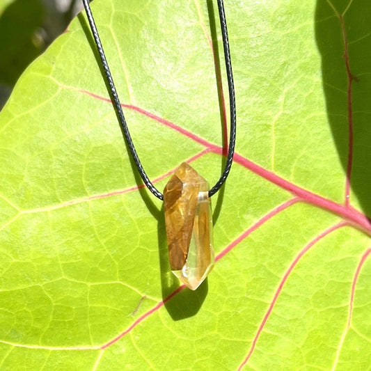 yellow crystal necklace