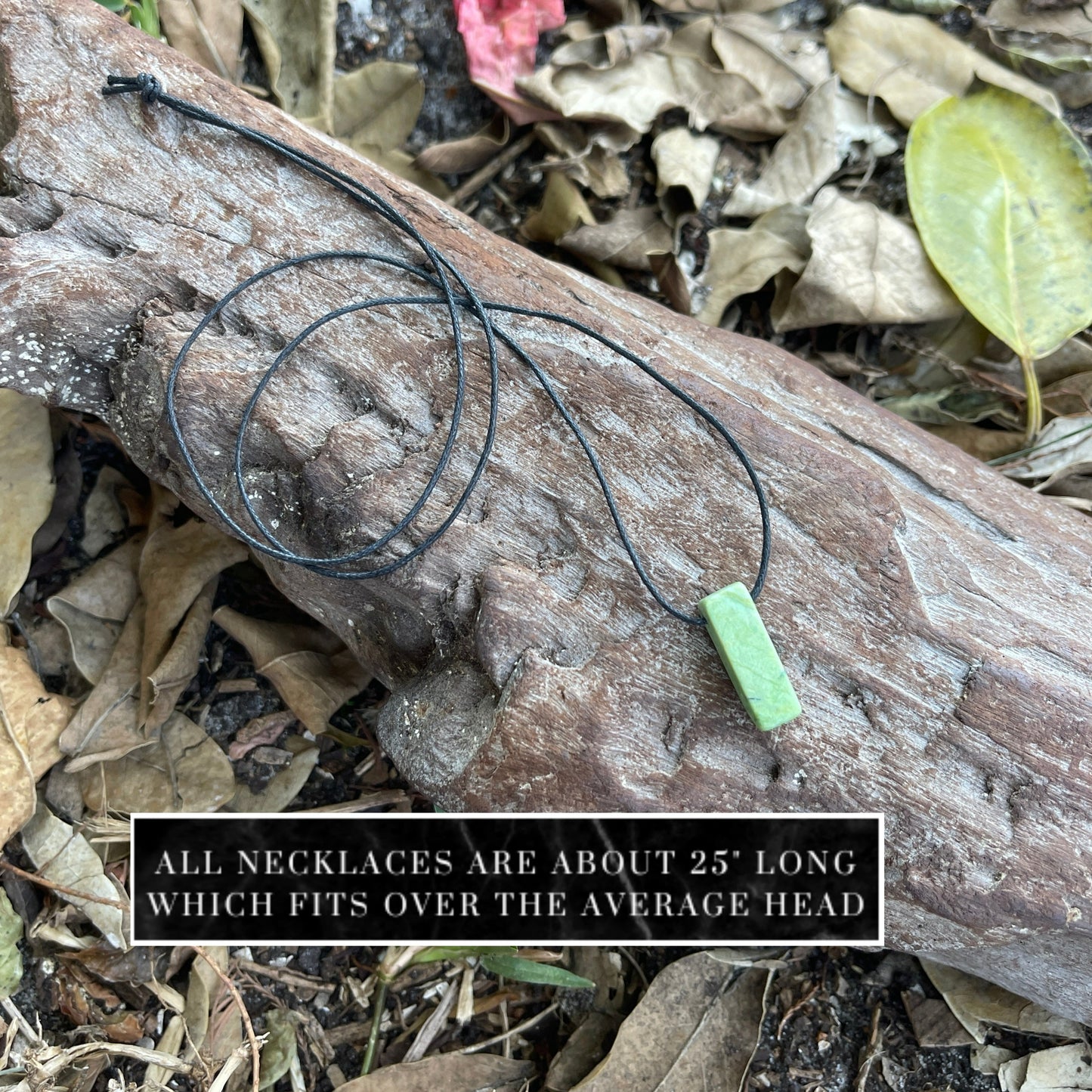 "Fight Or Flight" Green Agate Unakite Drop Stone Cotton Necklace