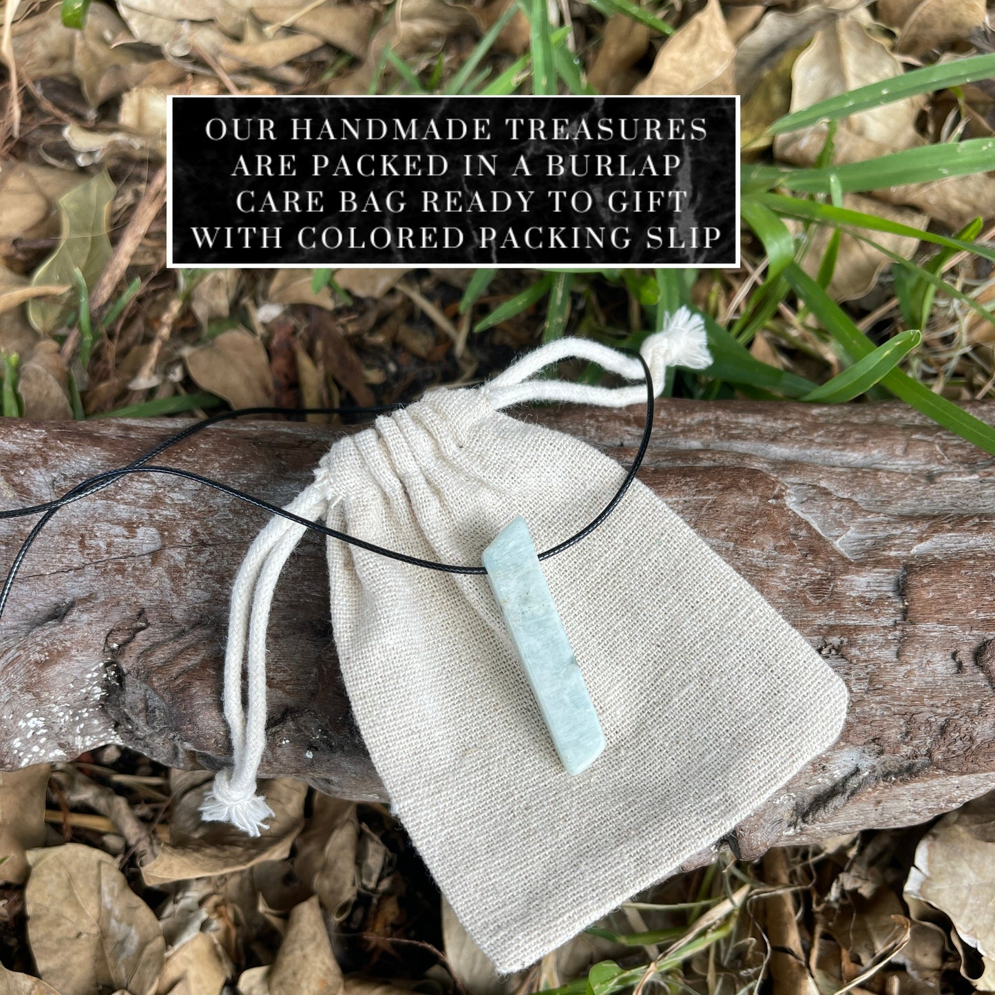 "Aqueous Transitions" Peruvian Amazonite Cotton Necklace