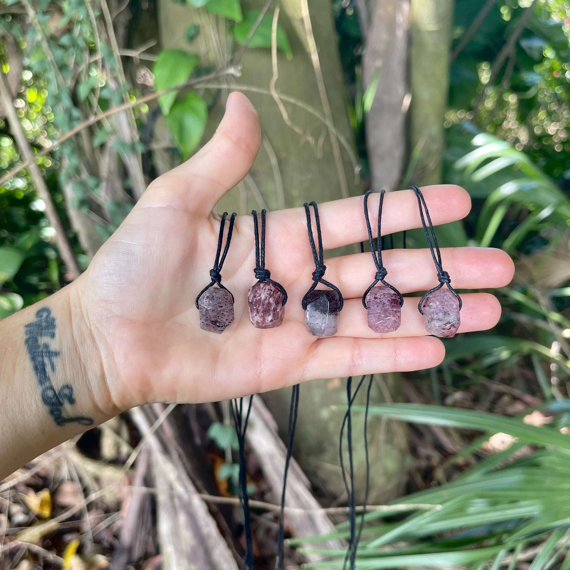 Strawberry quartz necklace