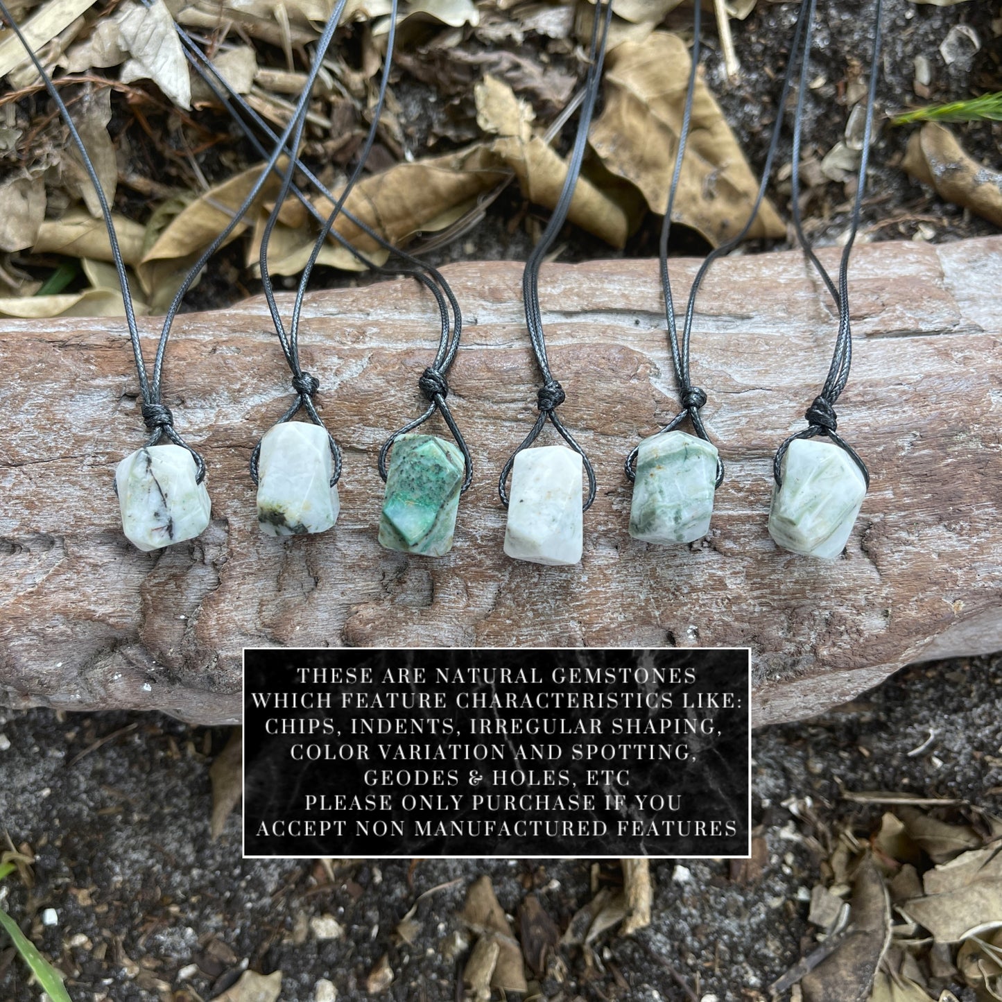 "Terraform" Tree Agate Nugget Crystal Necklace