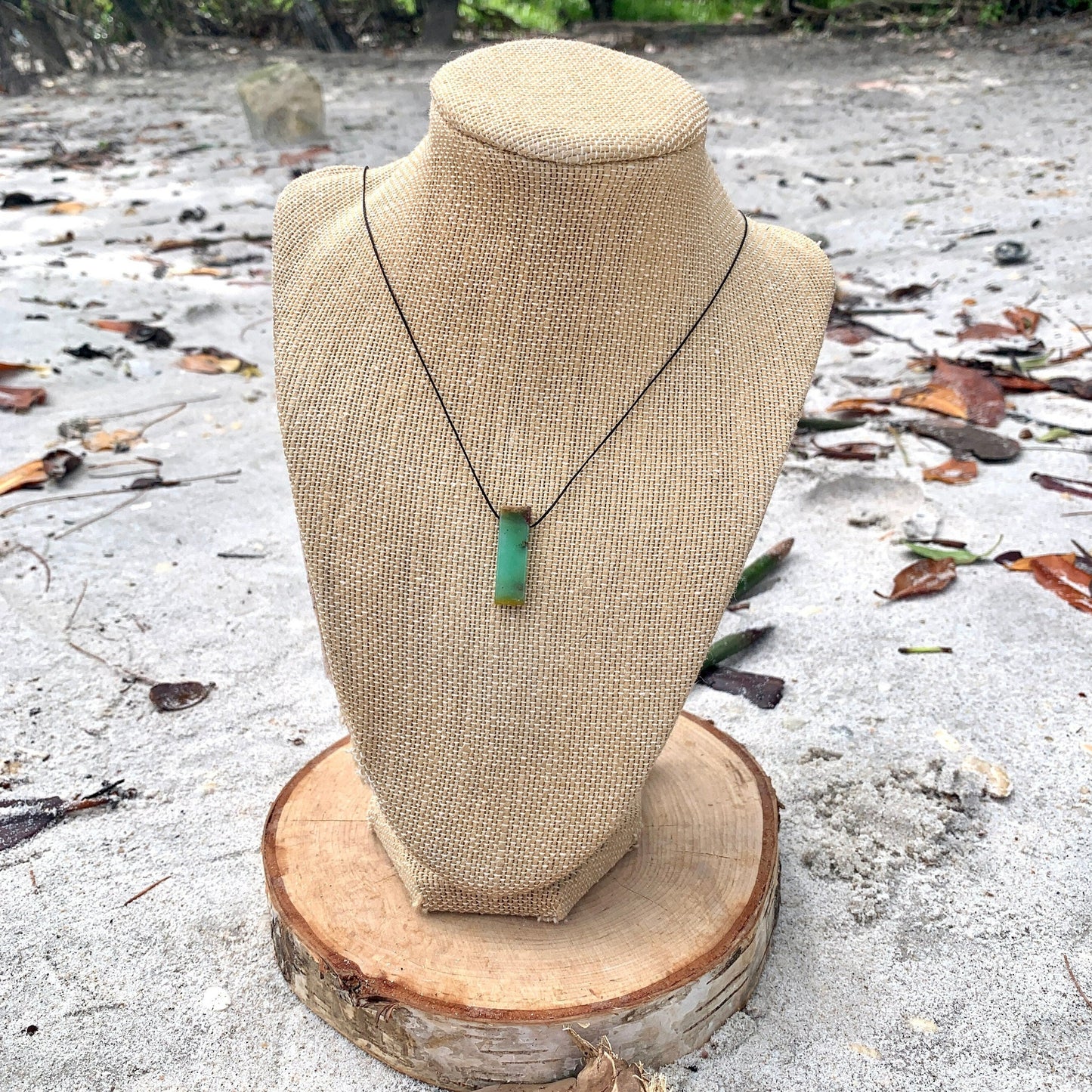 "Paradise" Natural Chocolate Chrysoprase Slab Necklace