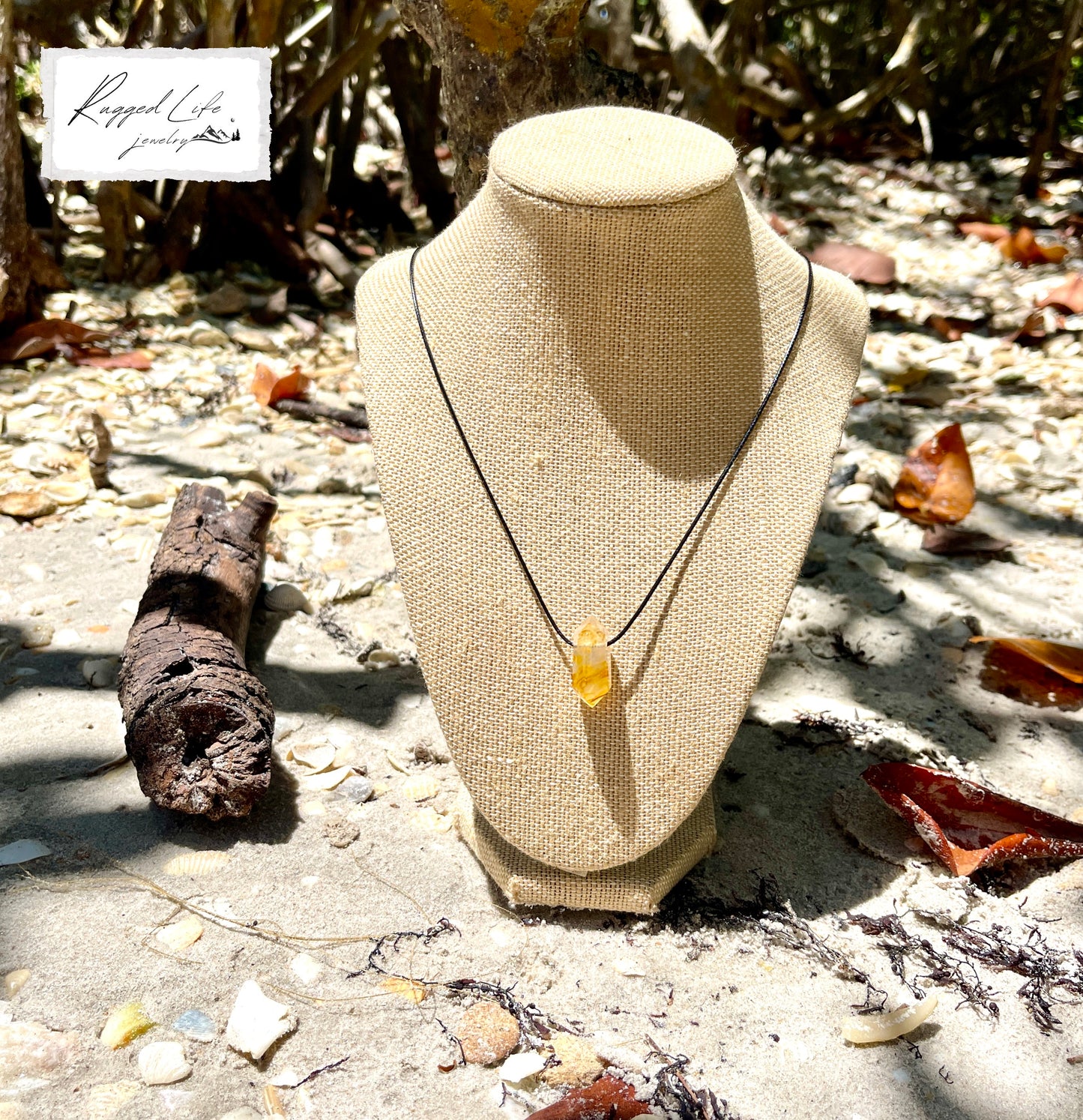 "Woke Spirit" Small Yellow Hematoid Quartz Necklace